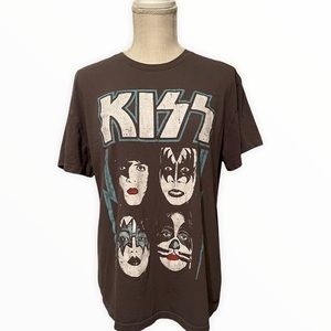 Vintage styled KISS band short sleeve shirt